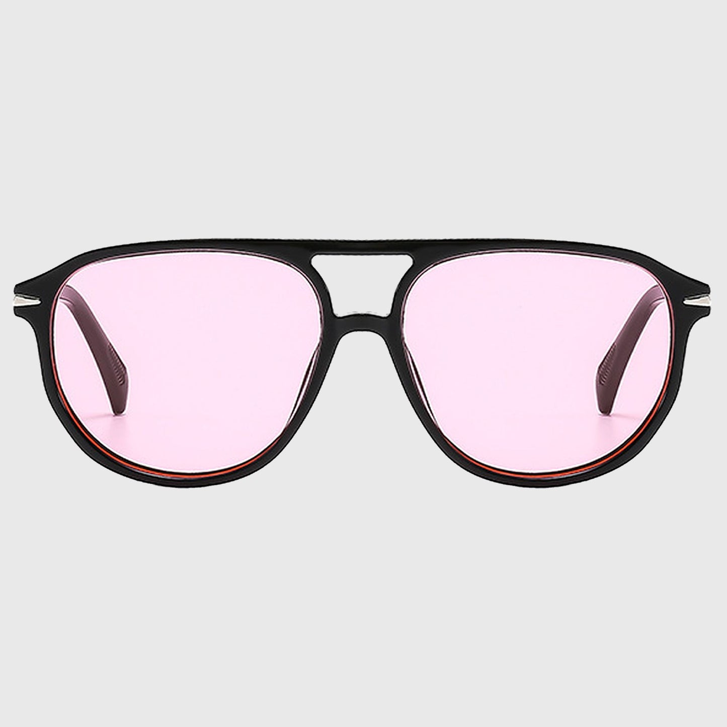 Anna-Kaci Women's Retro-Inspired Double-Bridge Square Sunglasses