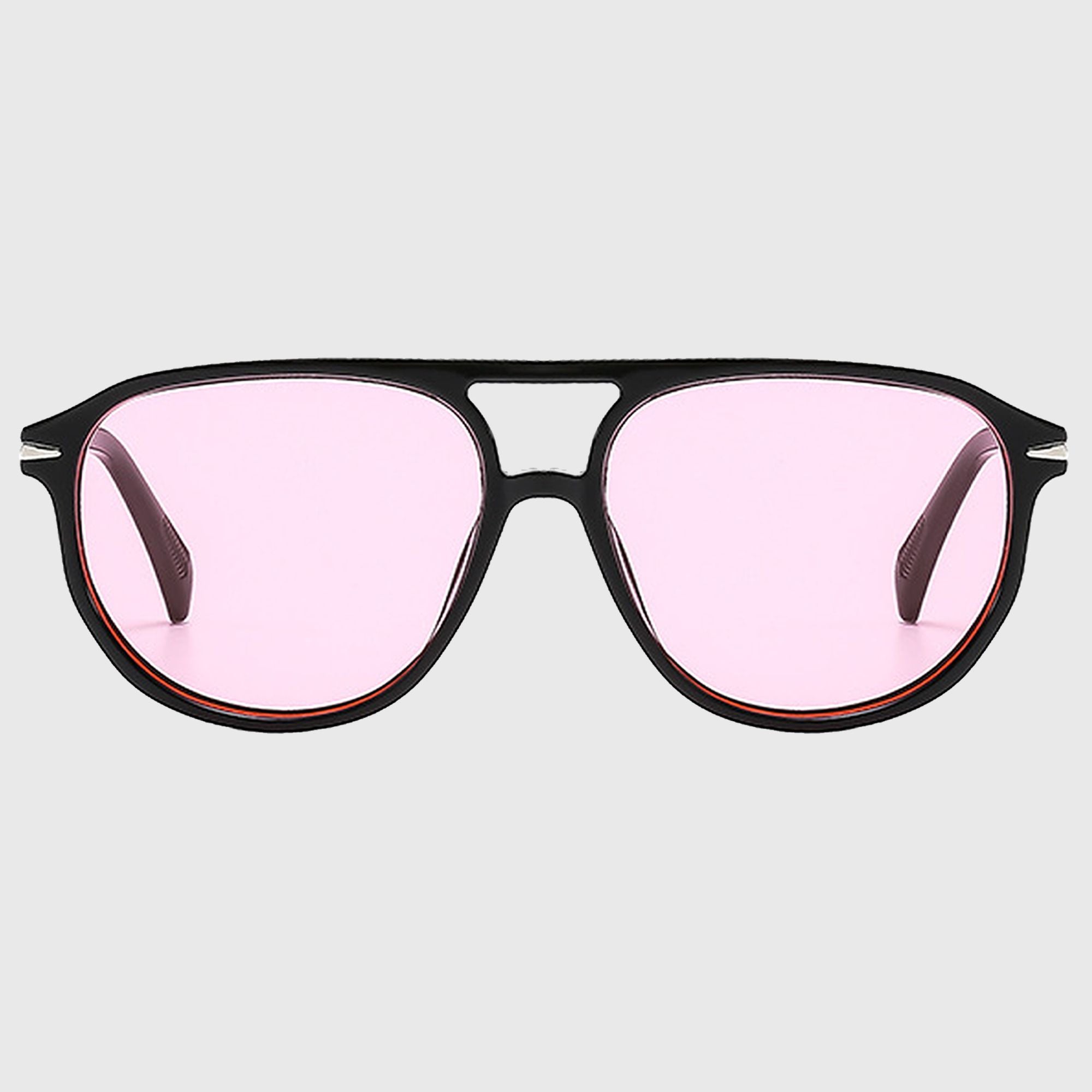 Anna-Kaci Women's Retro-Inspired Double-Bridge Square Sunglasses