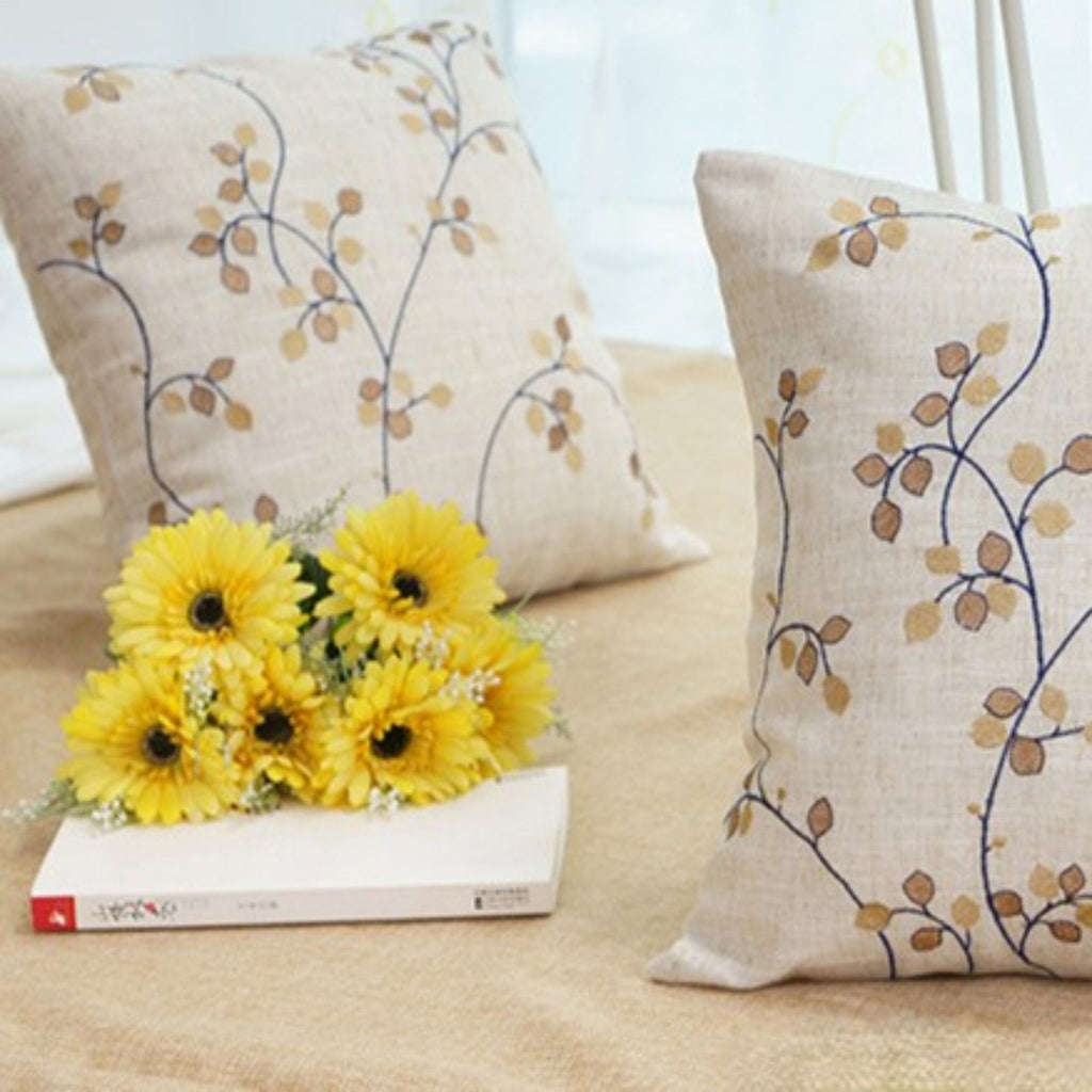 Square Pillow 15.7*15.7 in Cotton-Linen Fabric Decorative Throw Pillow