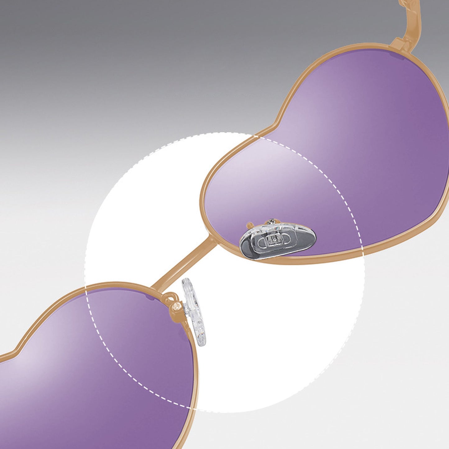 Anna-Kaci Women's Stylish Heart-Shaped Polarized Sunglasses UV400 Protection for Outdoor Activities