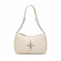 Quilted Shoulder Bag with Chain Strap and Star Accent