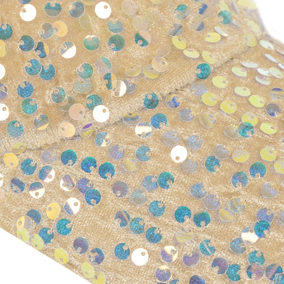 Anna-Kaci Women's Sparkly Sequin Baseball Cap Messy Low Bun Ponycap Velvet Mesh Trucker Hat