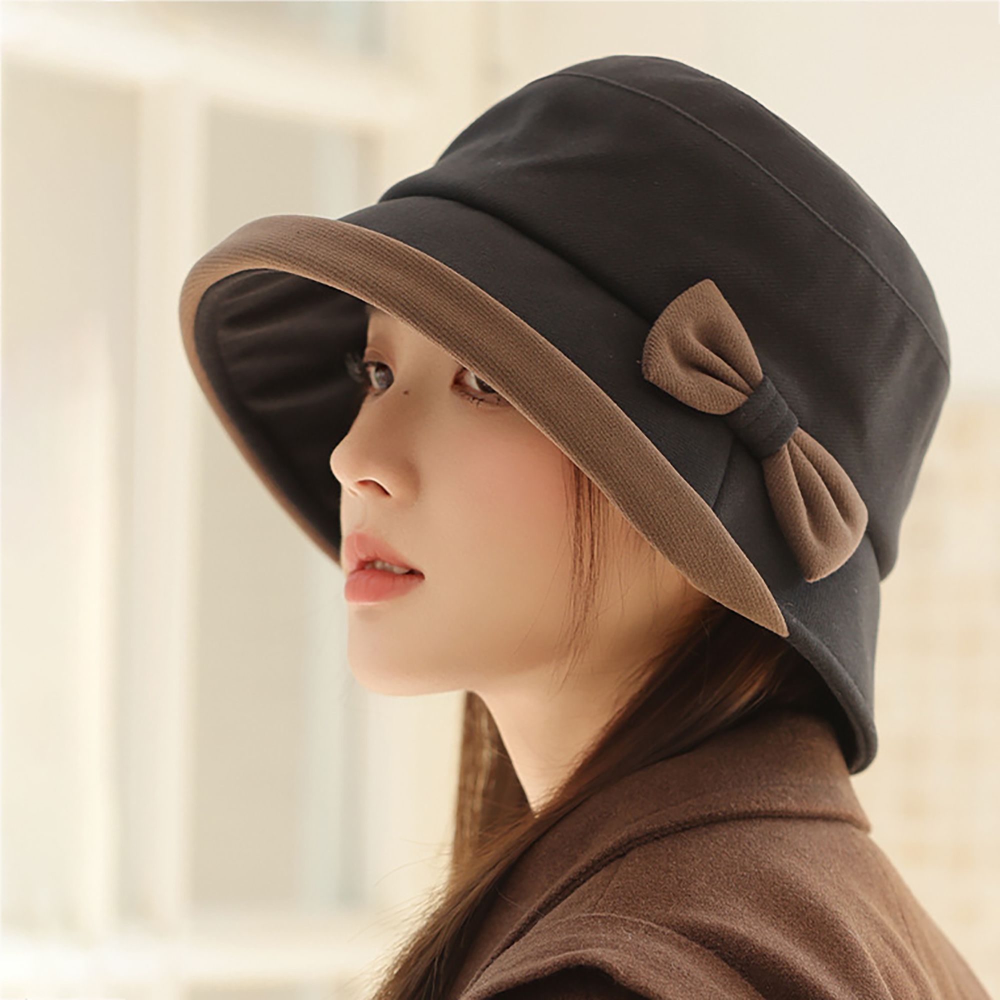 Anna-Kaci Women's Bucket Hat with Cute Bow Detail