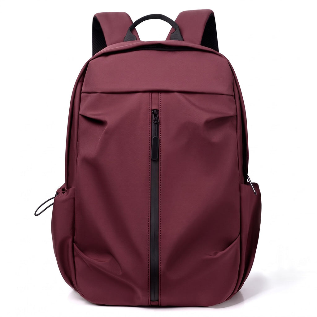 Lightweight Laptop Backpack with Vertical Front Zip Pocket Side Pockets and Adjustable Padded Straps