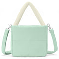 Padded Tote Bag with Top Handles and Detachable Adjustable Crossbody Strap 8.5x8x3.5in