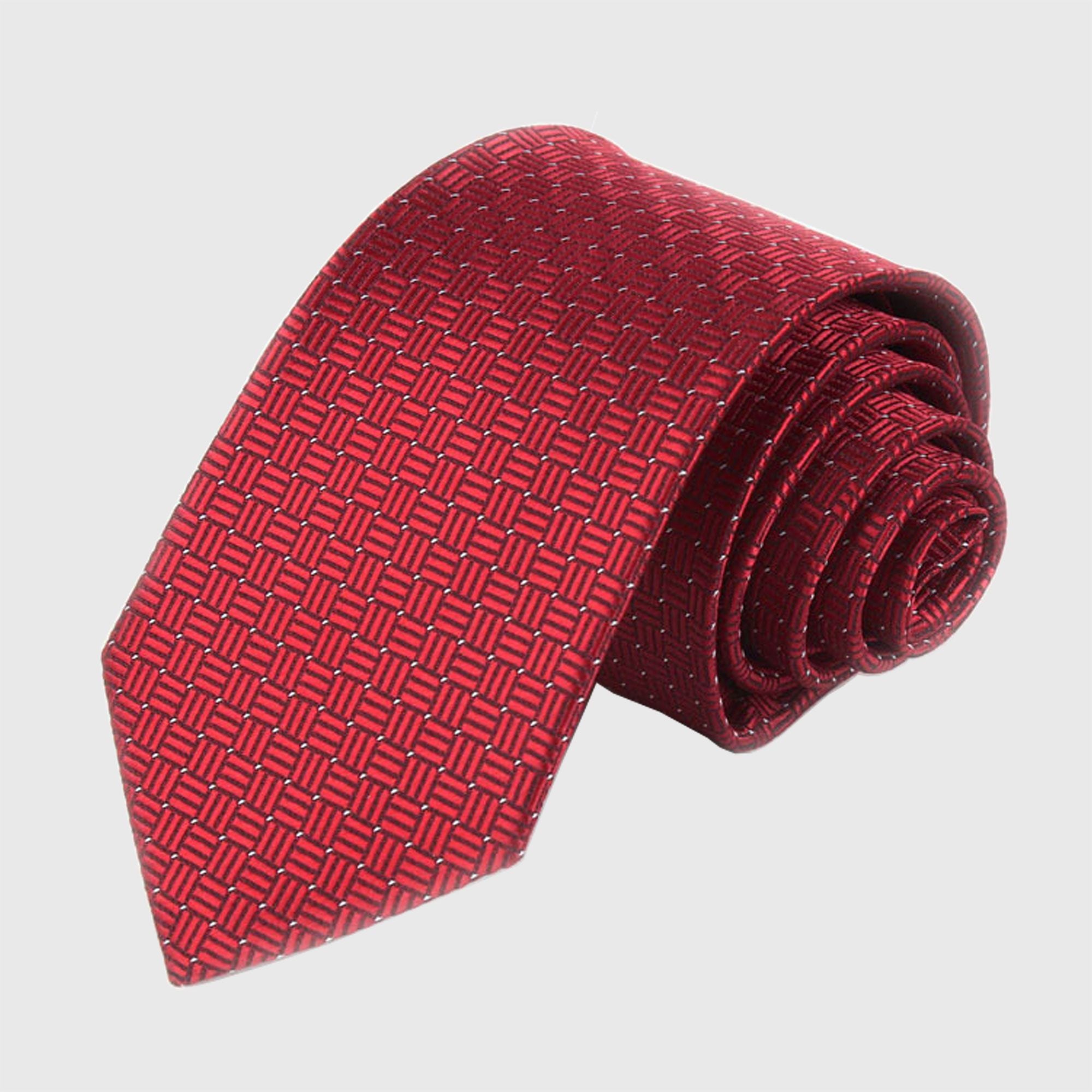 Anna-Kaci Men's Textured Polyester Tie - Formal Necktie for Business, Weddings & Holiday Events