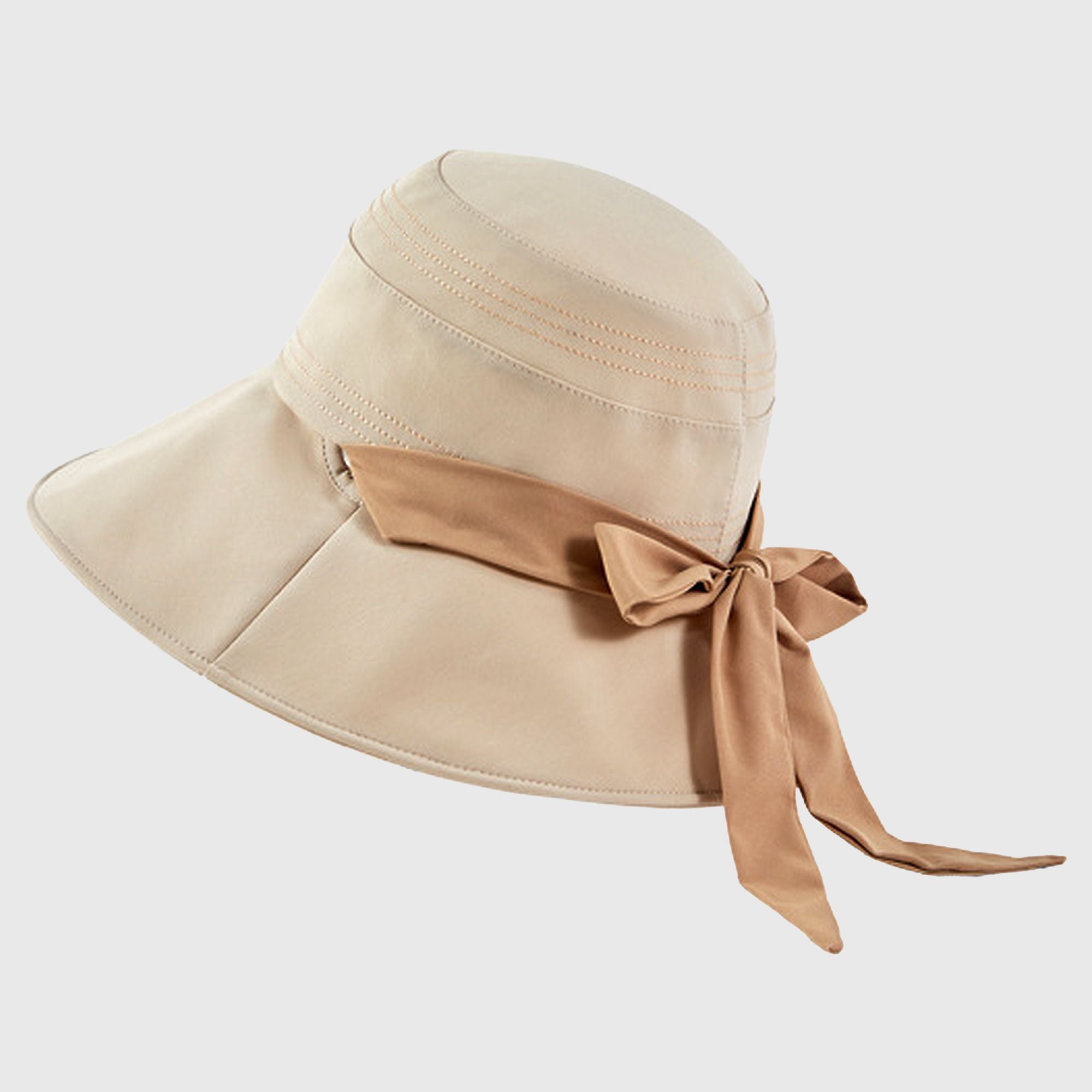 Anna-Kaci Foldable Wide - Brim Sun Hat with Bow Accent