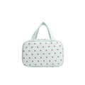 Polka Dot Cosmetic Bag, Large Capacity 3-Layer Makeup Organizer with Top Handle