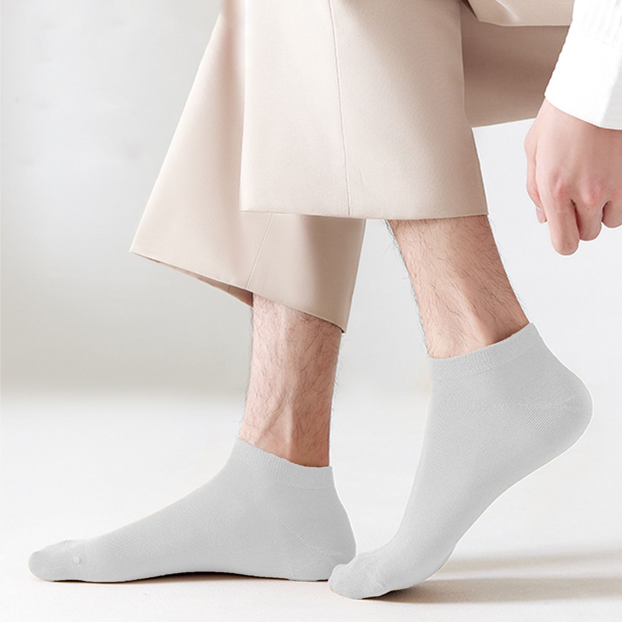 Anna-Kaci Men's Ankle - Length 6pk Comfort Casual Cotton Socks
