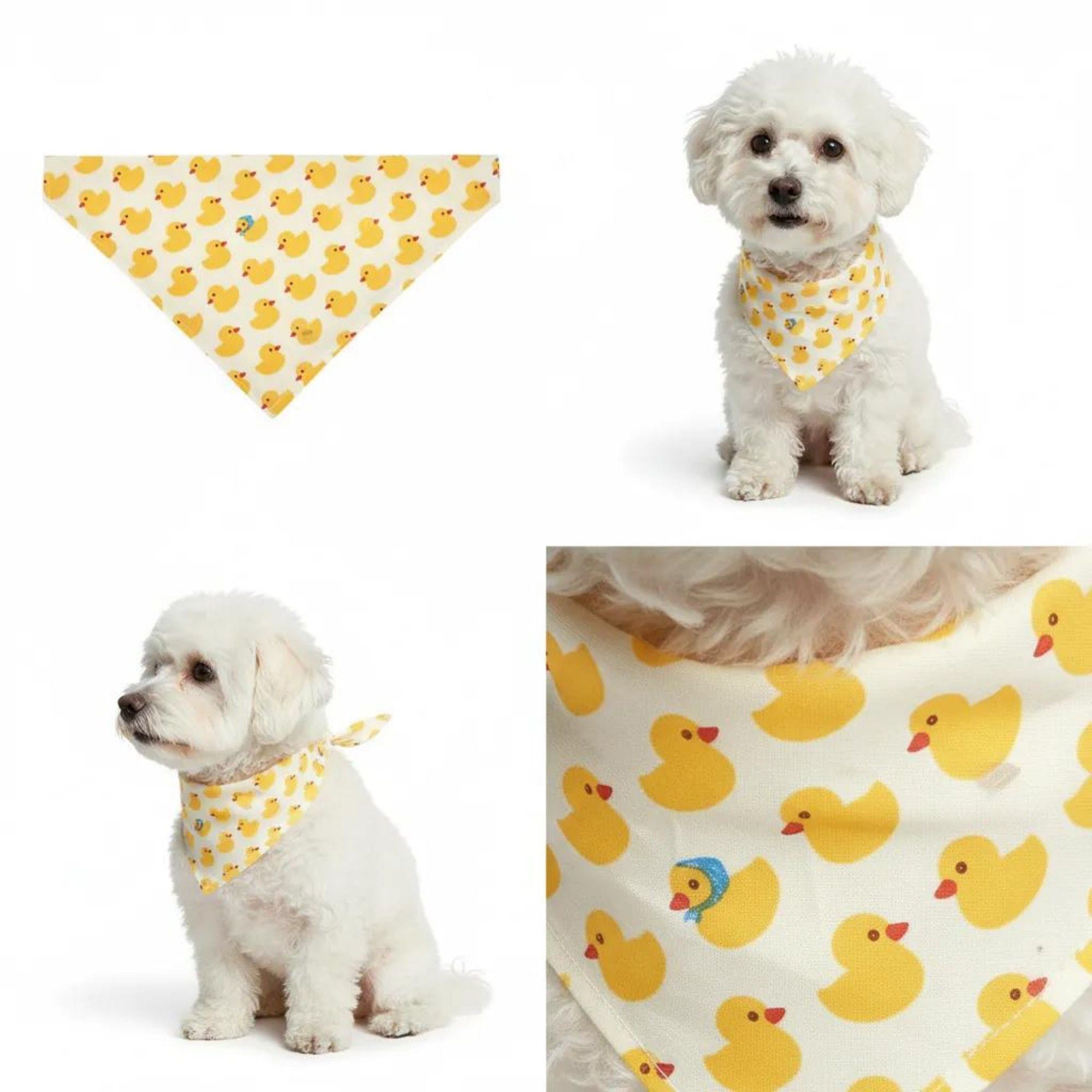 Pet Bandana Scarf Duck Pattern Decorative Neck Accessory for Dogs and Cats