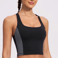 Square Neck Cropped Active Tank Top for Yoga Running Gym Workouts and Everyday Athleisure