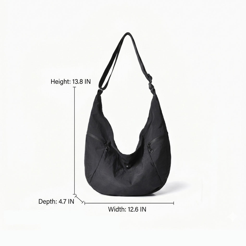 Lightweight Crossbody Bag with Adjustable Strap and Pockets