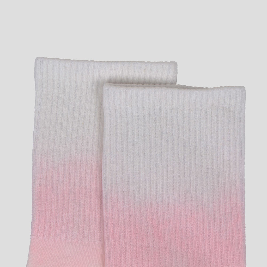 Anna-Kaci Women's Gradient Color Athletic Crew Socks Non Slip Silicone Cushioned Sole for Yoga Jogging 2 Pairs