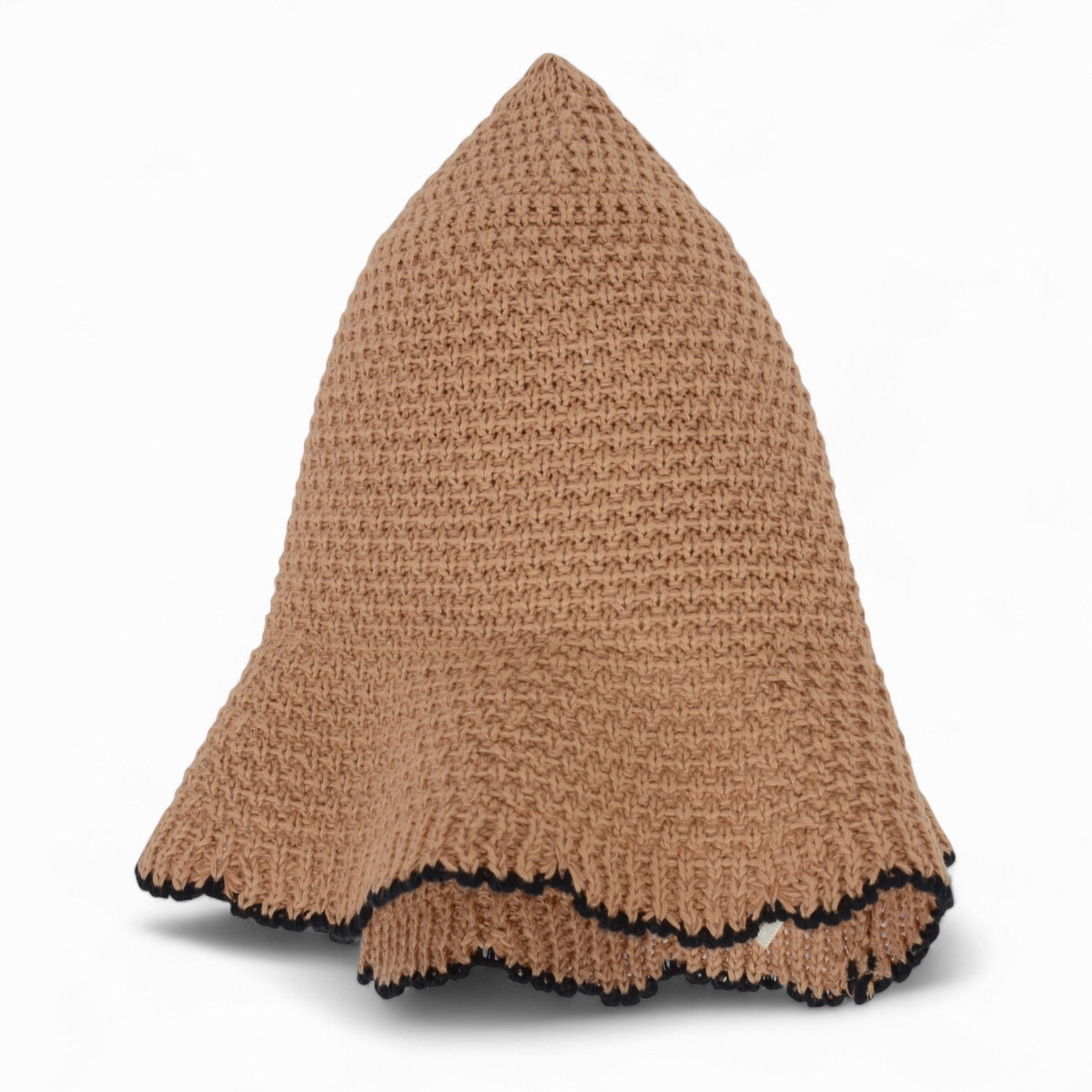 Anna-Kaci Women's Woven Floppy Bucket Hat with Scalloped Brim Edge Detail