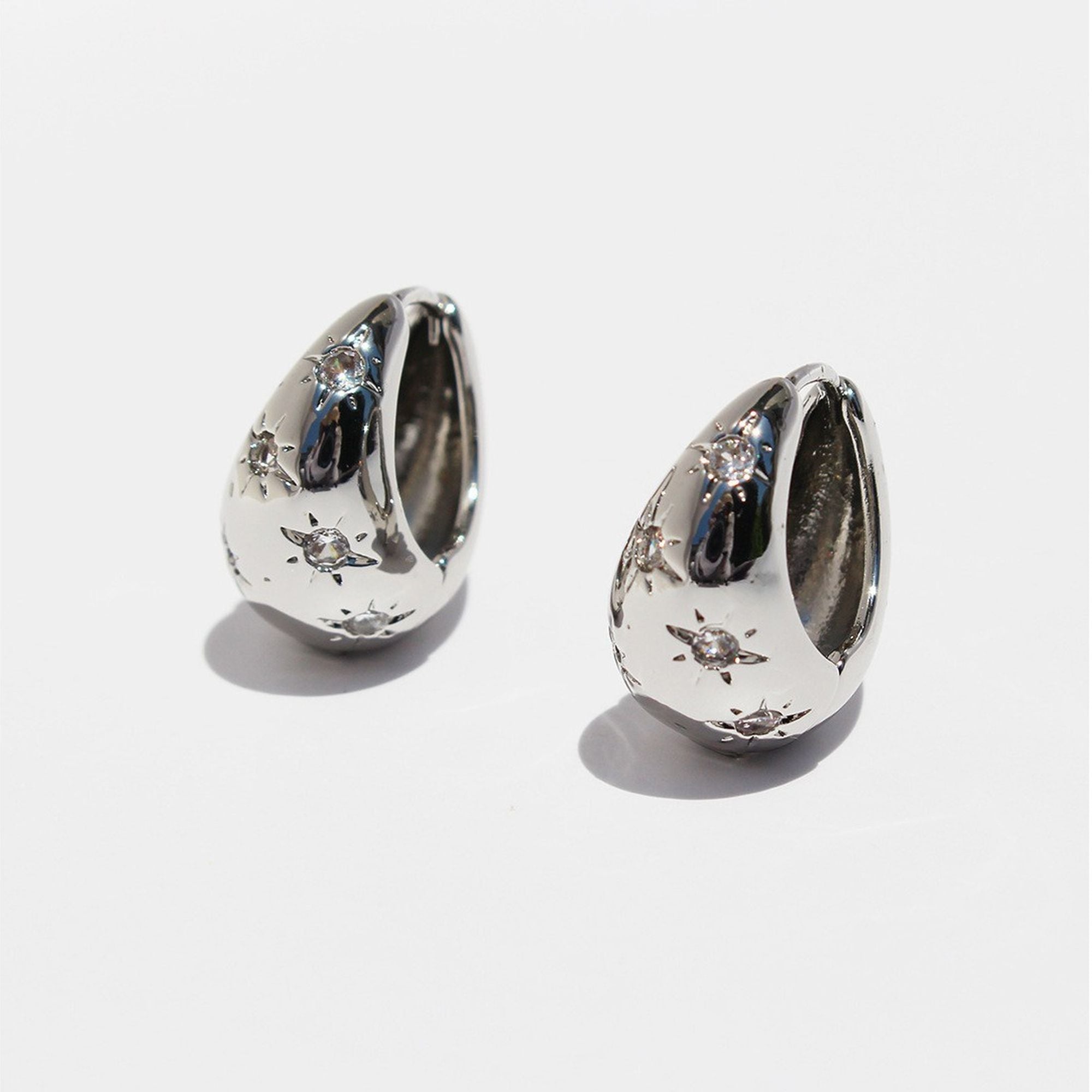 Women's Celestial Crystal Hoop Earrings