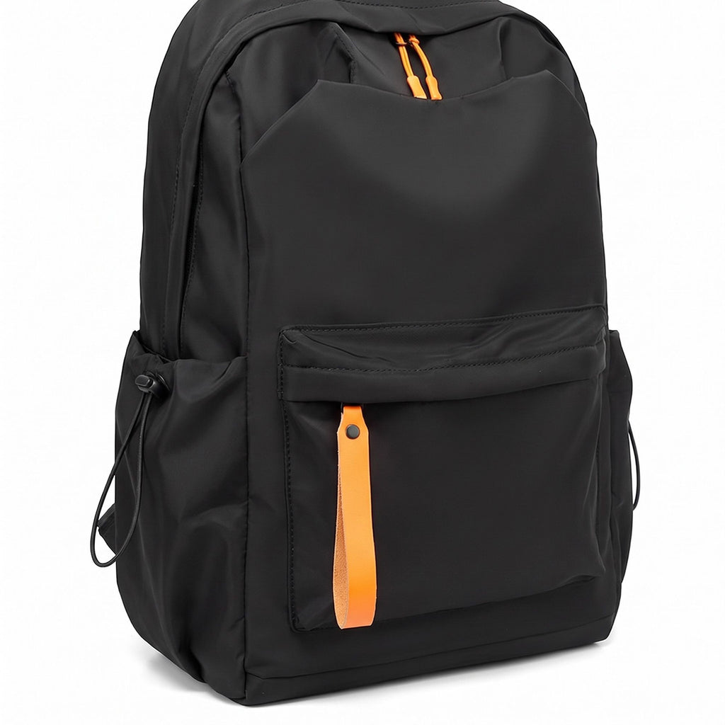 Everyday Backpack with Front Zip Pocket Side Pockets Adjustable Straps Top Hle