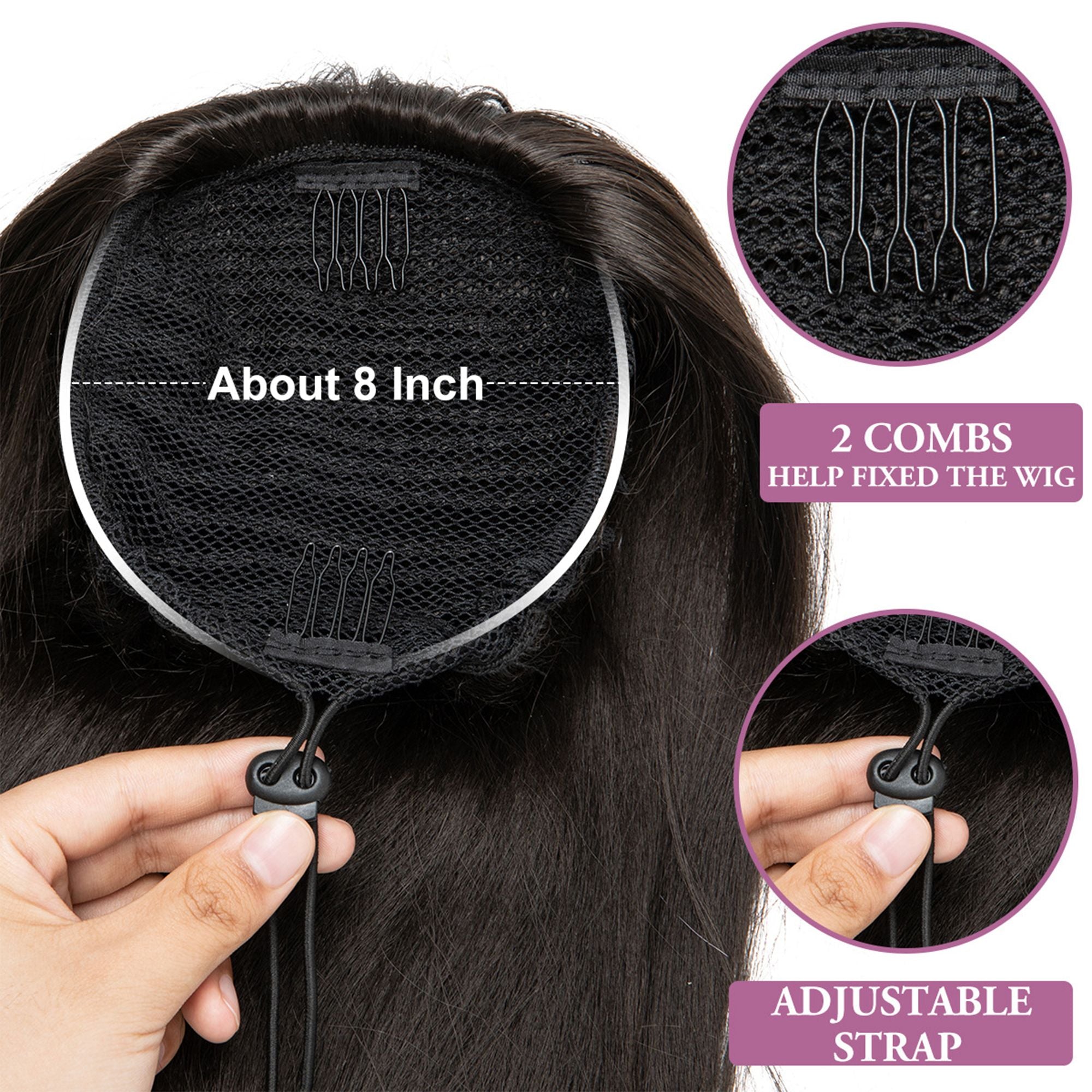 14 Inch Short Curly Drawstring Ponytail Extension High Hea Resistant Synthetic Fiber for Natural Looking Curls