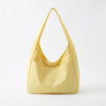 Solid Hobo Tote Bag with Soft Slouchy Shape and Shoulder Handle