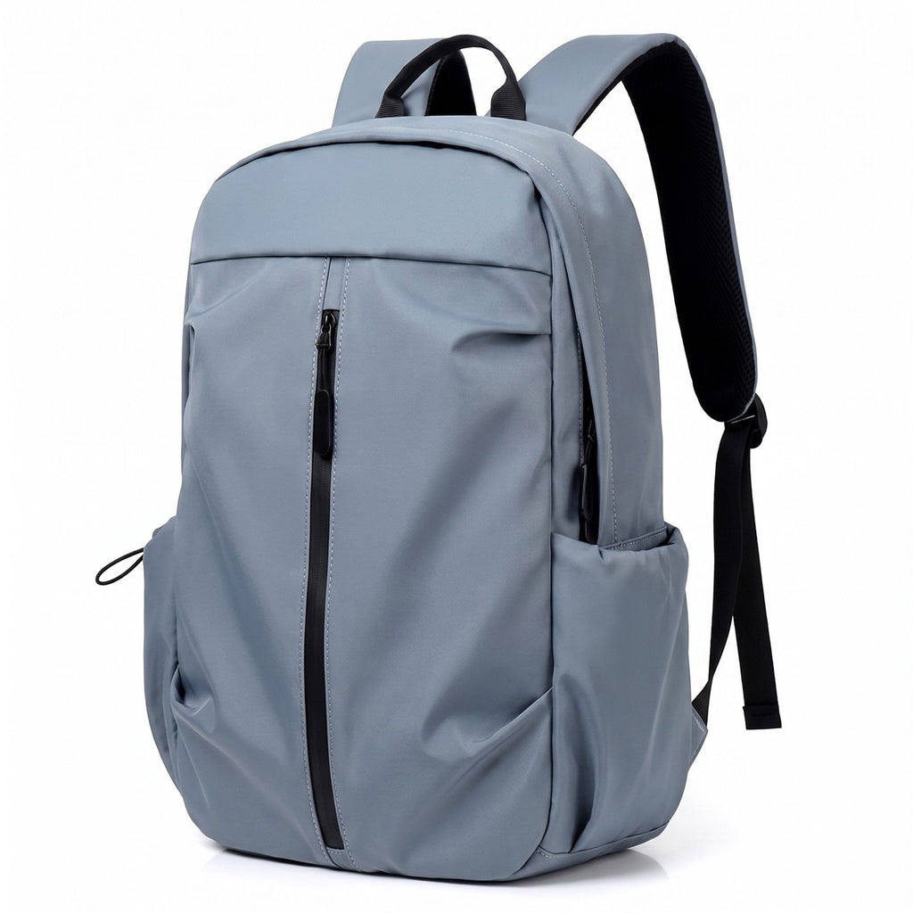 Lightweight Laptop Backpack with Vertical Front Zip Pocket Side Pockets and Adjustable Padded Straps