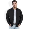 Anna-Kaci Men's Lightweight Zip-Up Jacket with Front Pocket and Classic Collar