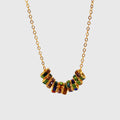 Women's Rainbow Zirconia Circle Necklace