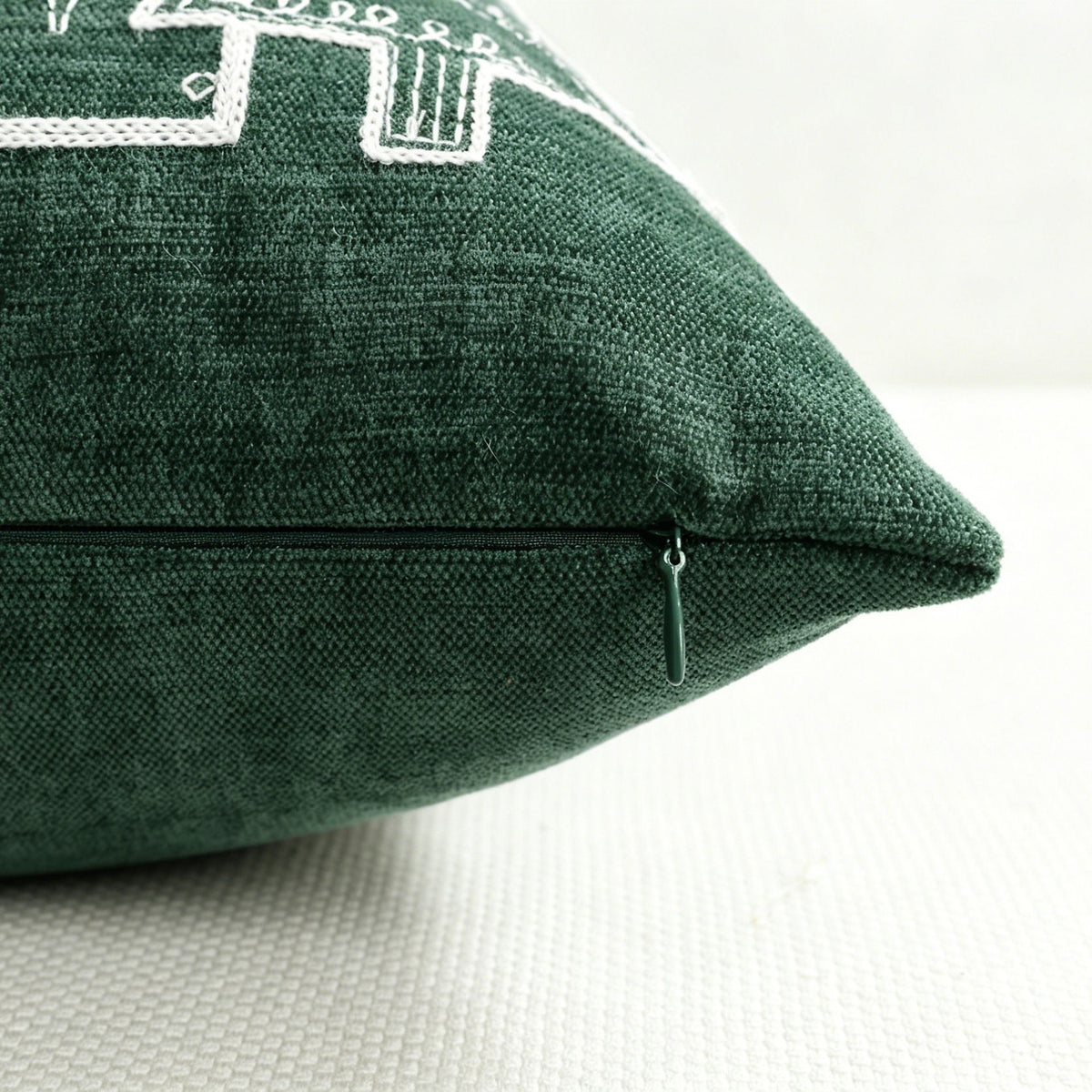 Christmas Embroidered Throw Pillow Cover 18 x 18 Inch Holiday Home Decor