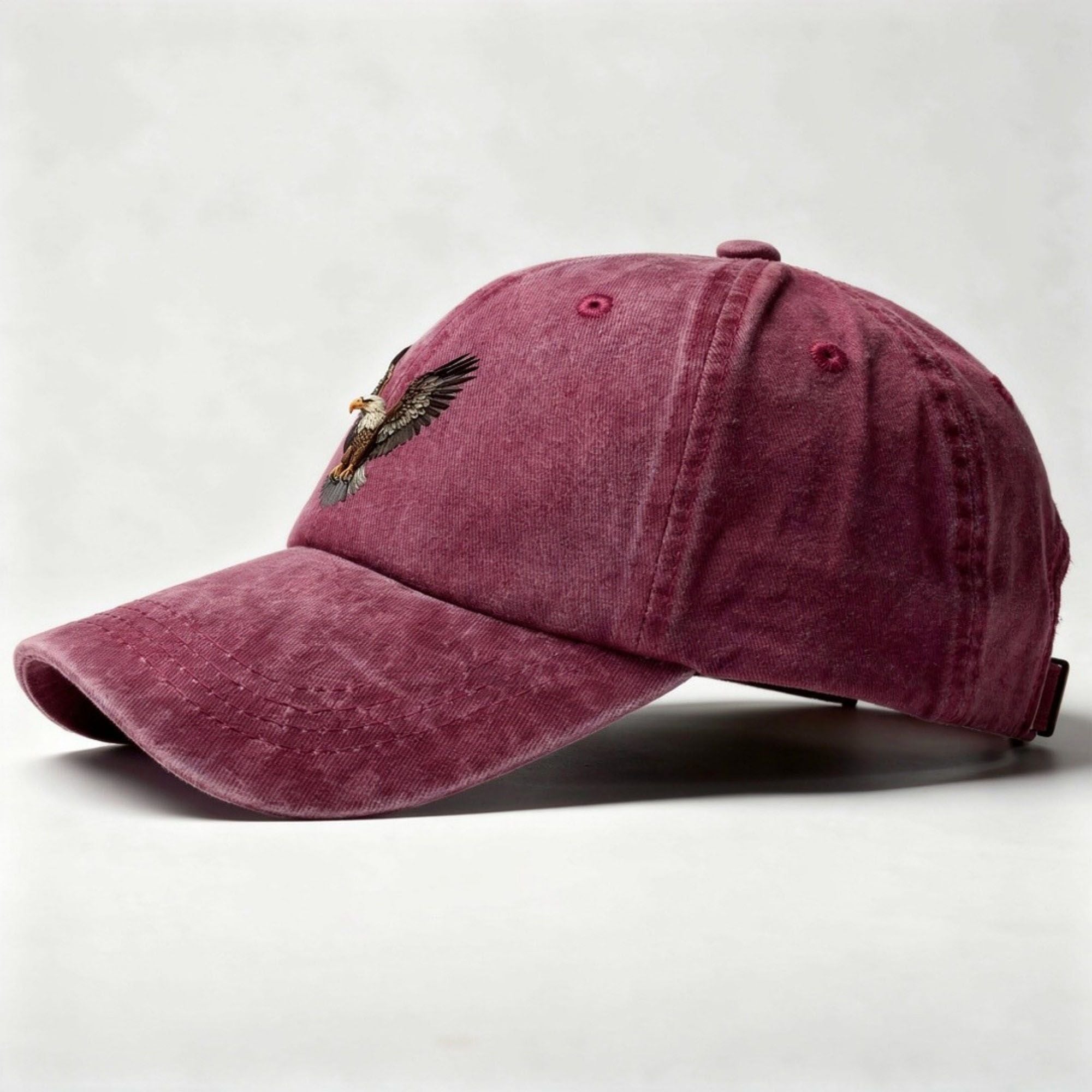 Anna-Kaci Women's Cotton Baseball Cap with Eagle Embroidery Adjustable Strap Casual Everyday Hat