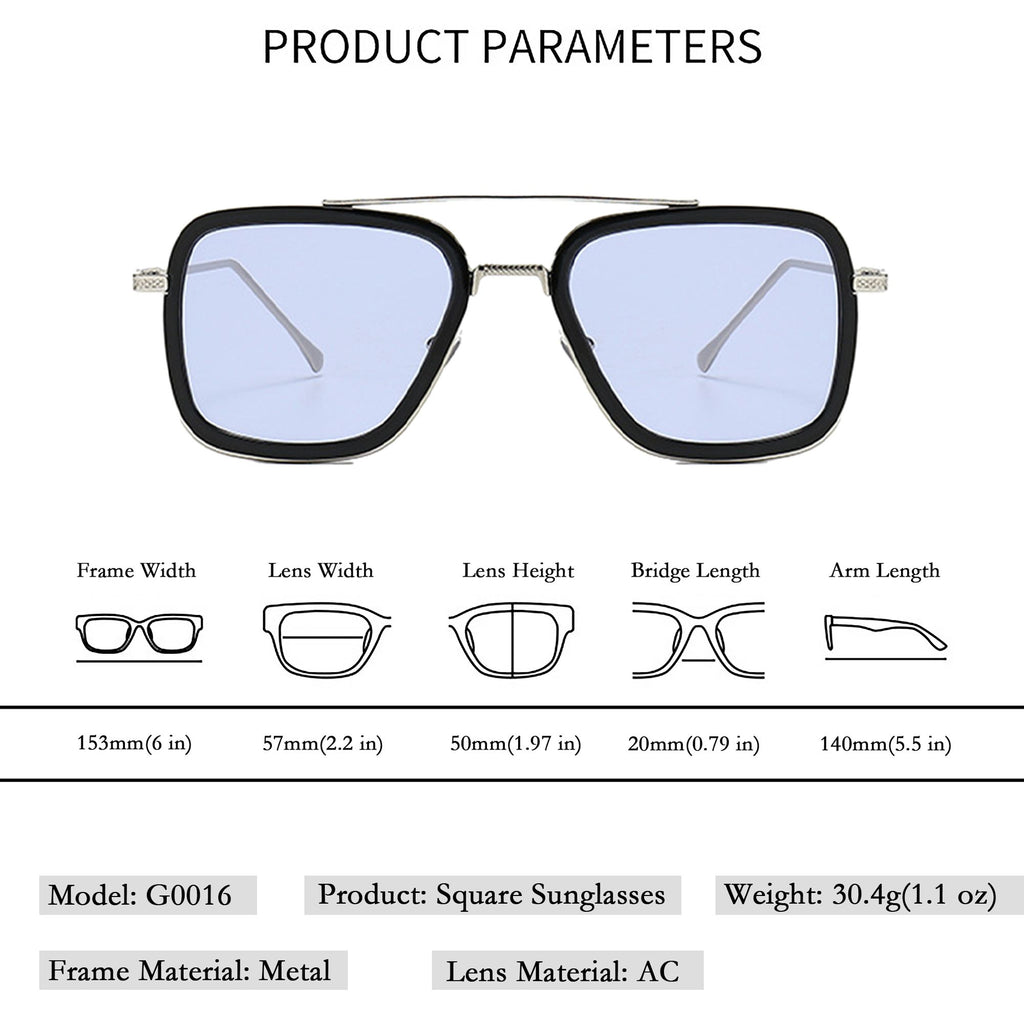 Anna-Kaci Women's Chic Square Frame Polarized Sunglasses UV400 Protection