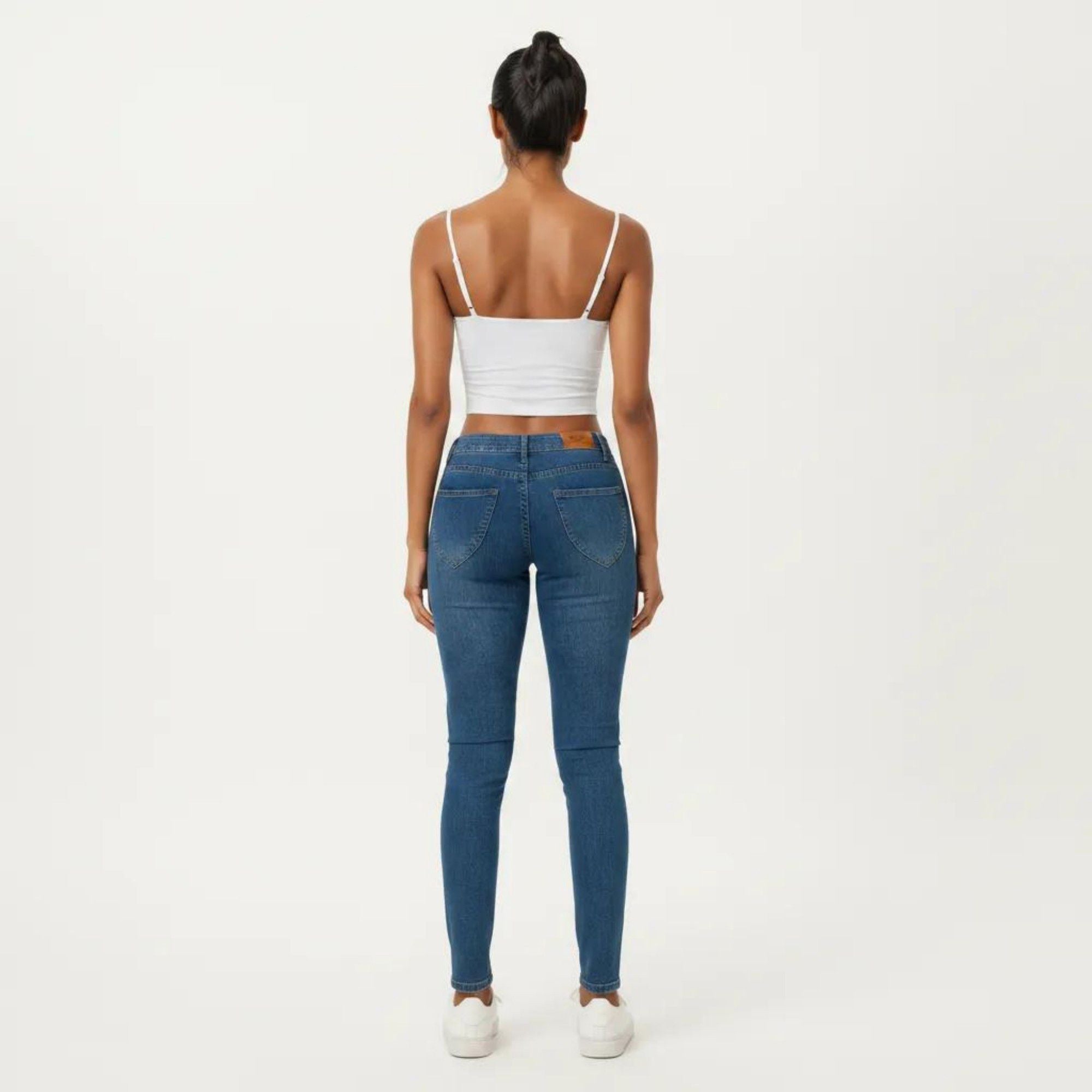 Anna-Kaci Active Women's Longline Cami Sports Bra with Adjustable Straps and Straight Neckline