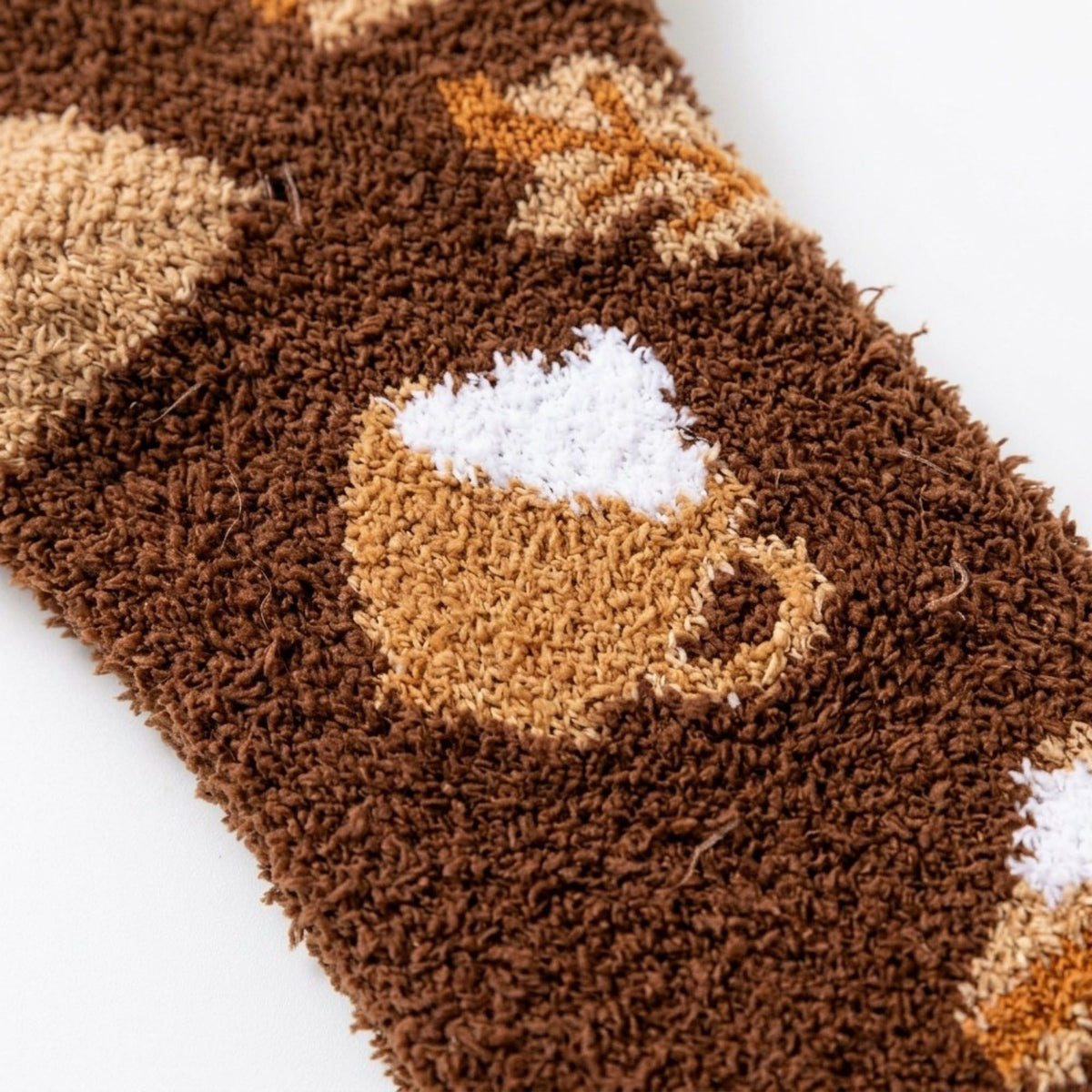 Fuzzy Pumpkin Crew Socks 2 Pair US 5-10.5