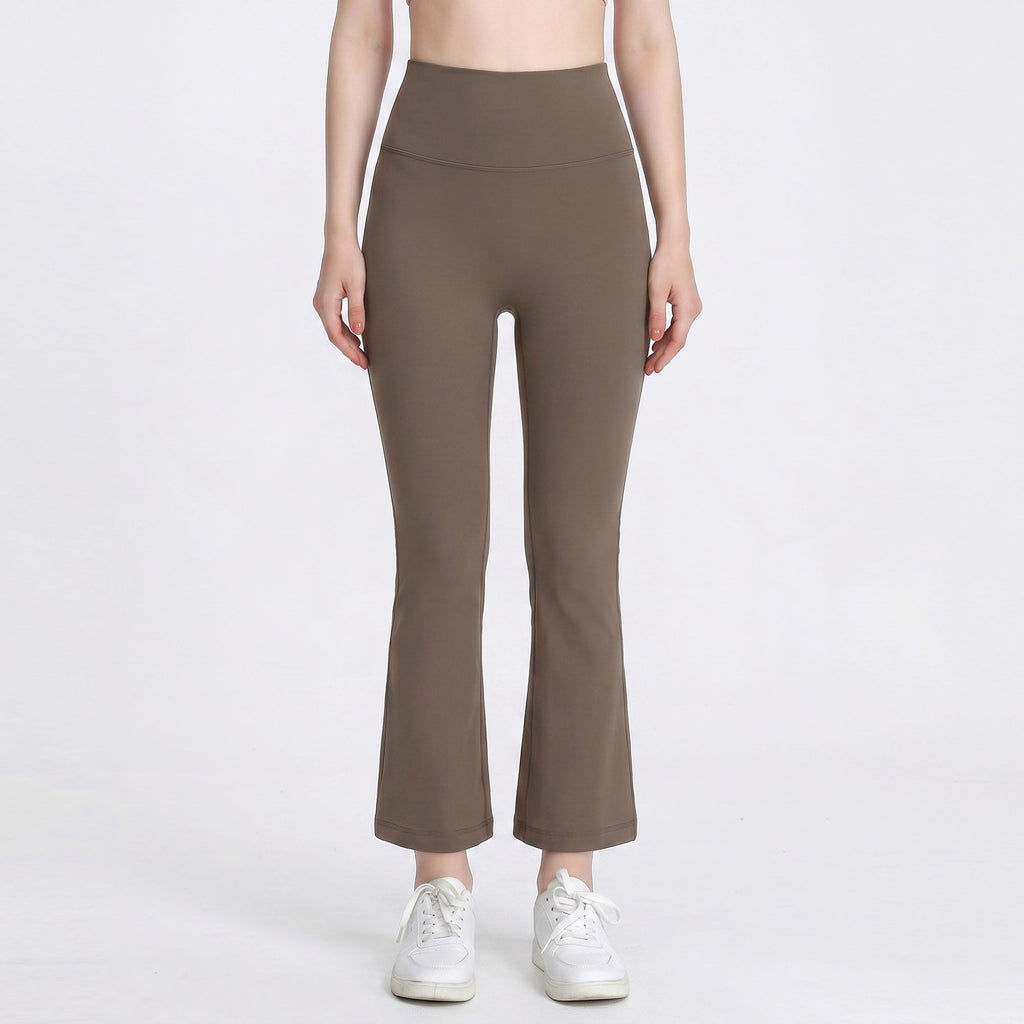 High Waist Flare Yoga Pants with Wide Waistband Smooth Stretch Pull On Workout Lounge Pants