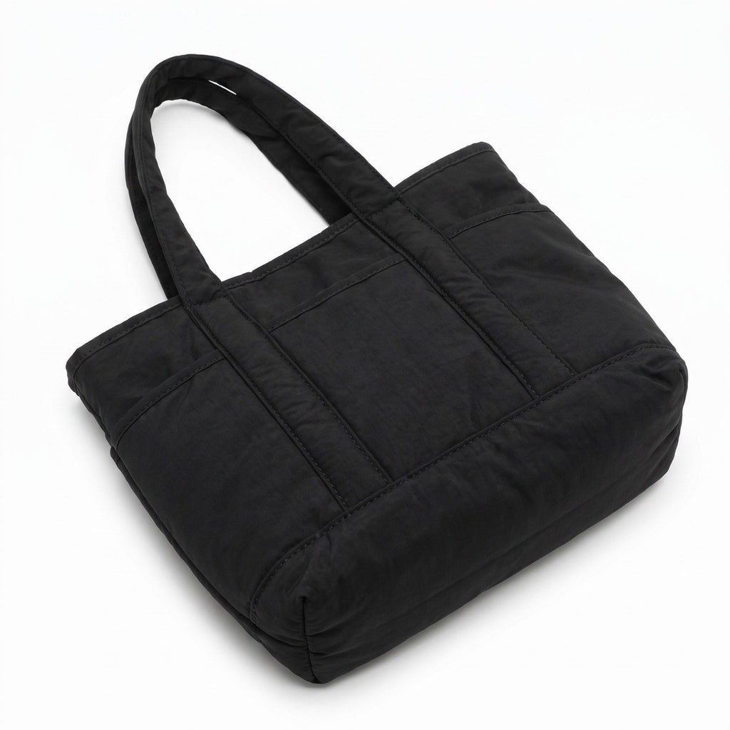 Lightweight Utility Tote Bag with Long Shoulder Straps and Exterior Pockets 9x7.5x4.5in