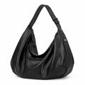 Oversized Slouchy Hobo Shoulder Bag with Adjustable Wide Strap and Zippered Pocket