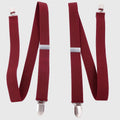 Anna-Kaci Men's Elastic Suspenders 47 inches - Adjustable 4-Clips Formal & Casual Suspenders for Trousers