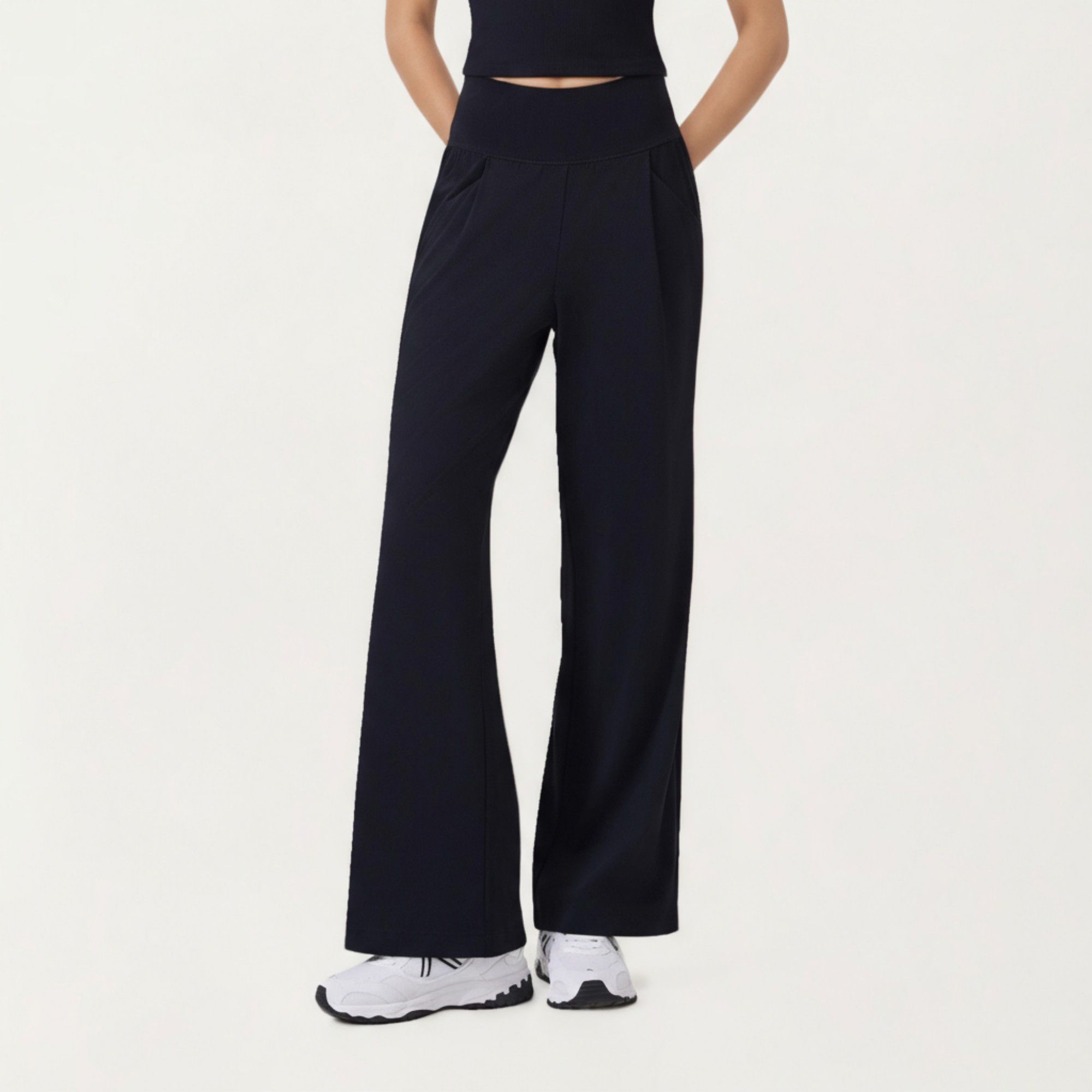 Anna-Kaci Active Women's High Waist Wide Leg Sweatpants with Side Pockets and Smooth Stretch Fabric