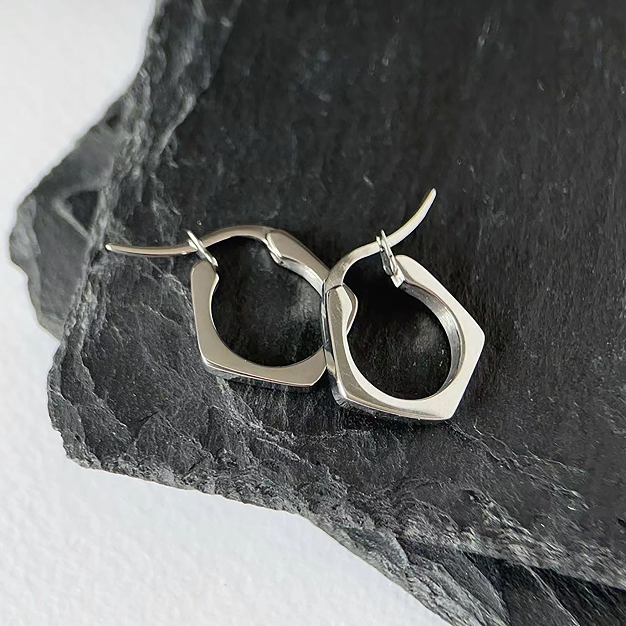Women's Geometric Hexagon Hoop Earrings