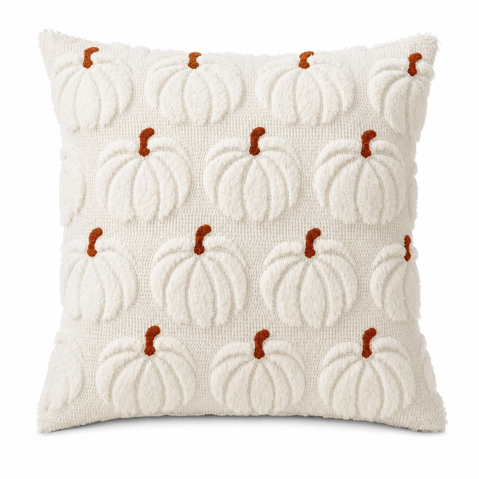Textured Pumpkin Decorative Throw Pillow Cover for Sofa Bed Chair Fall Decor