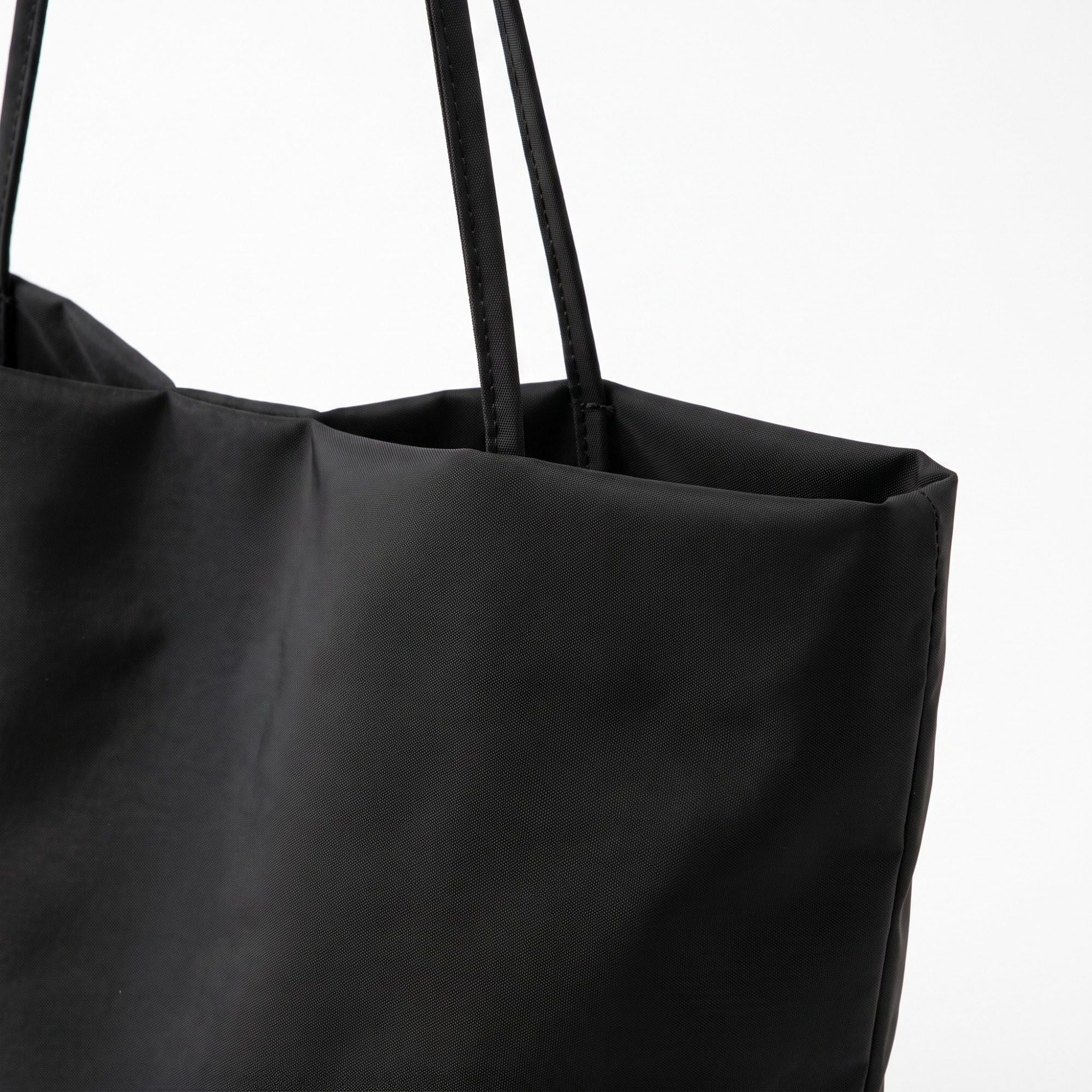 Oversized Lightweight Tote Bag with Long Shoulder Straps and Soft Slouchy Shape 12x9x6in