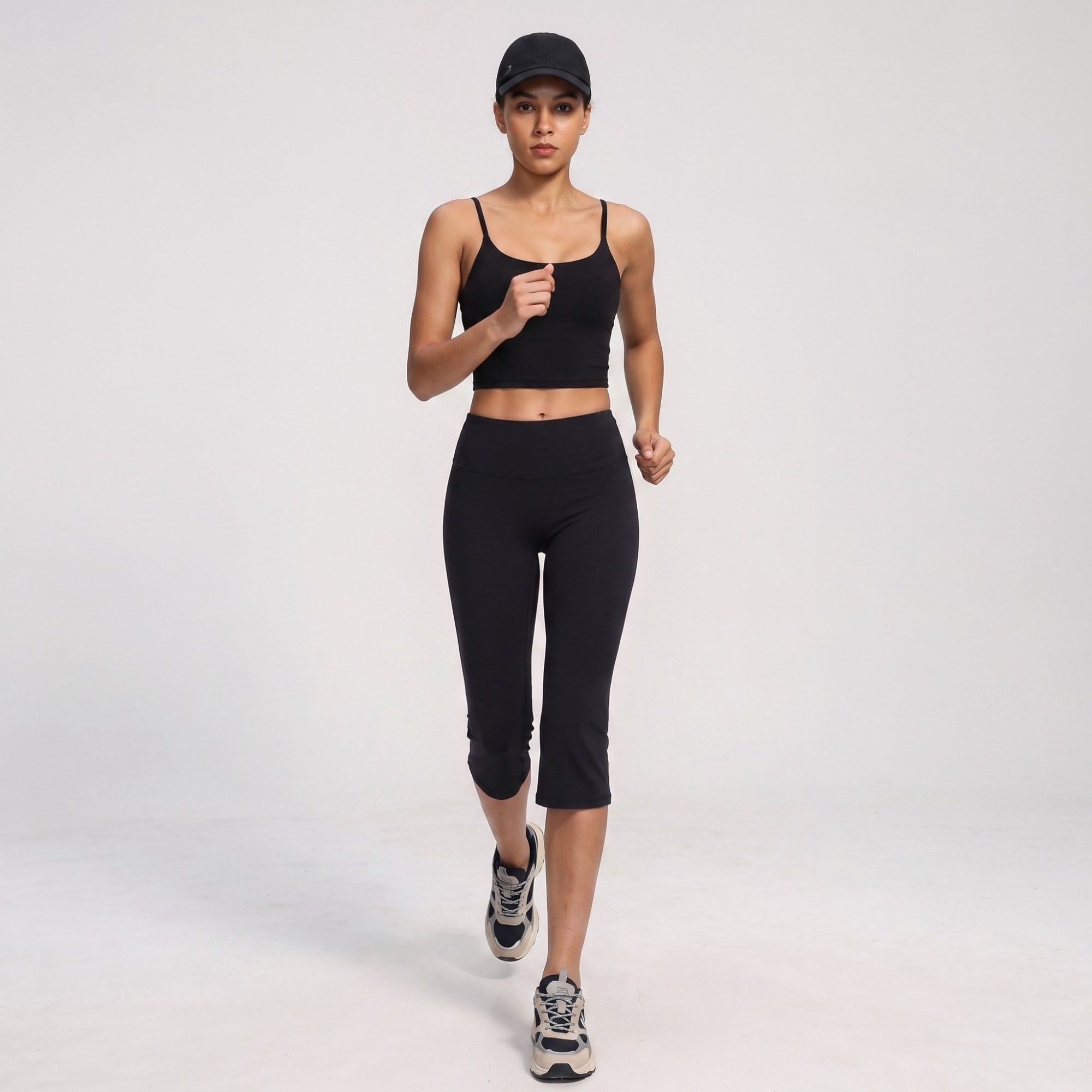 High Waist Cropped Flare Yoga Pants Fitted Capri Workout Leggings for Dance and Athleisure