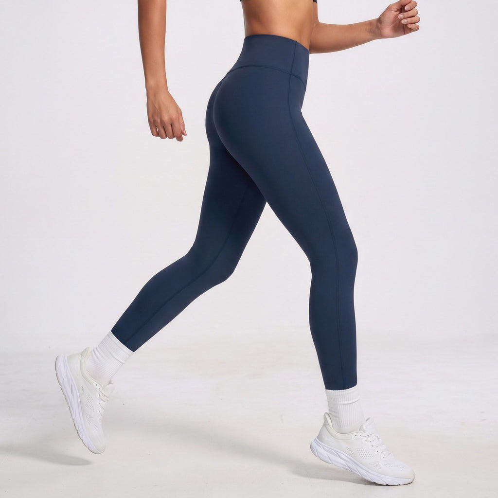 High Waist Full Length Workout Leggings with Contour Seams