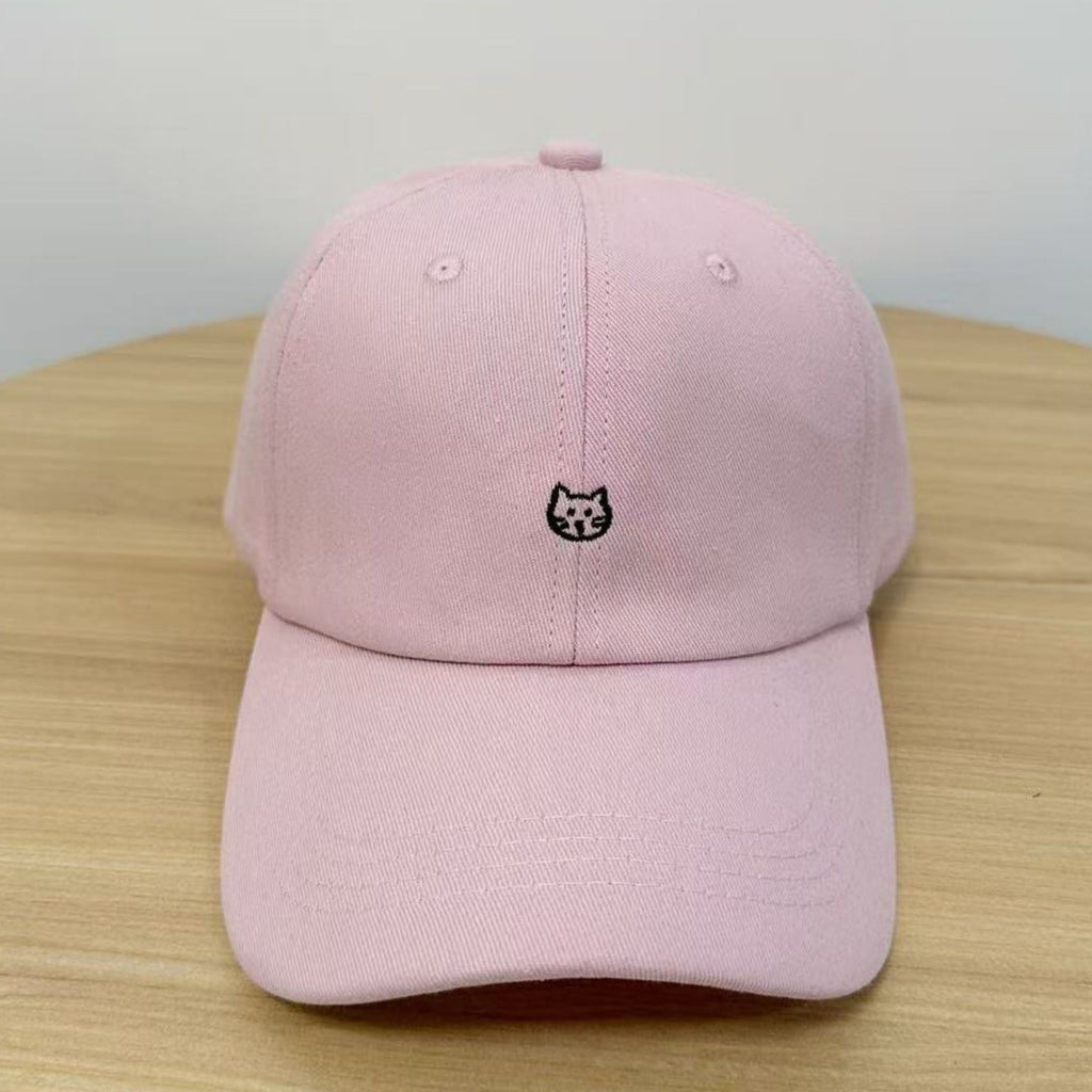 Anna-Kaci Women's Embroidered Cat Face Baseball Cap with Curved Brim and Adjustable Strap