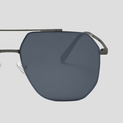 Anna-Kaci Women's Rimmed Hexagonal Polarized Aviator Sunglasses UV400 Protection