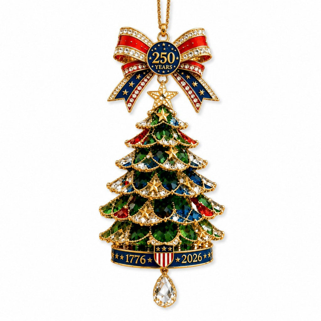 2pc 250 Years Christmas Tree Acrylic Ornaments