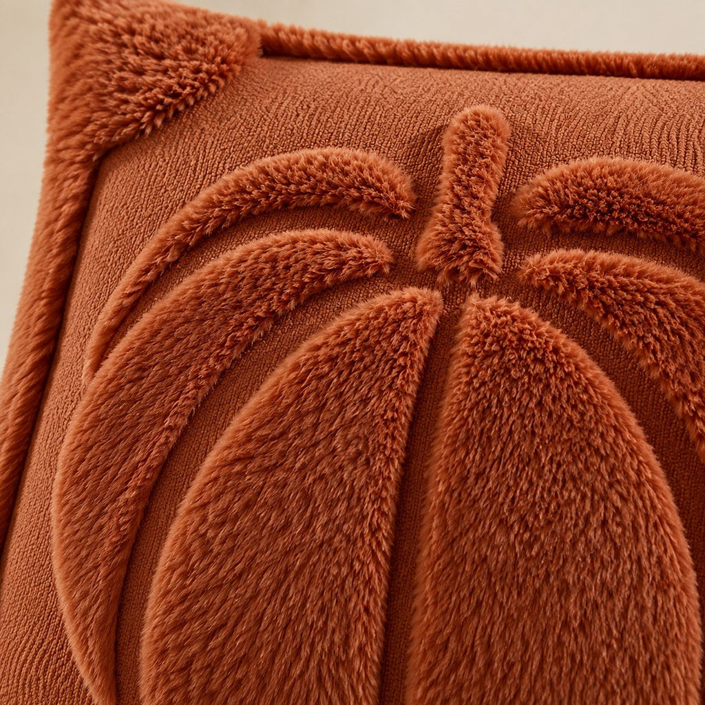 Plush Pumpkin Throw Pillow Cover for Fall and Thanksgiving Decor