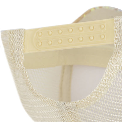 Anna-Kaci Women's Sparkly Sequin Baseball Cap Messy Low Bun Ponycap Velvet Mesh Trucker Hat