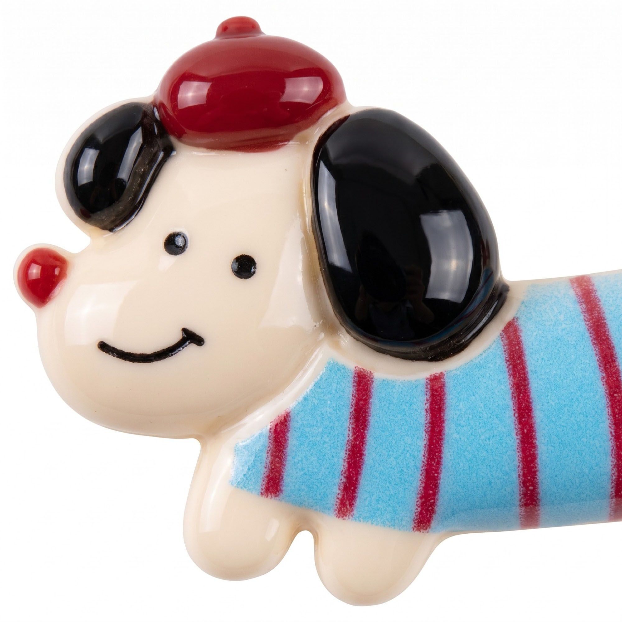 3pc Dachshund Dog Hair Clip Set Striped Puppy Barrettes