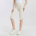 High Waist Capri Leggings with Side Slit Hem Smooth Stretch Pull On Workout Yoga Pants