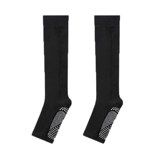 Anna-Kaci Women's Knee High Grip Socks with Anti-Slip Sole for Barre, Yoga, Dance, and Pilates 2-Pack