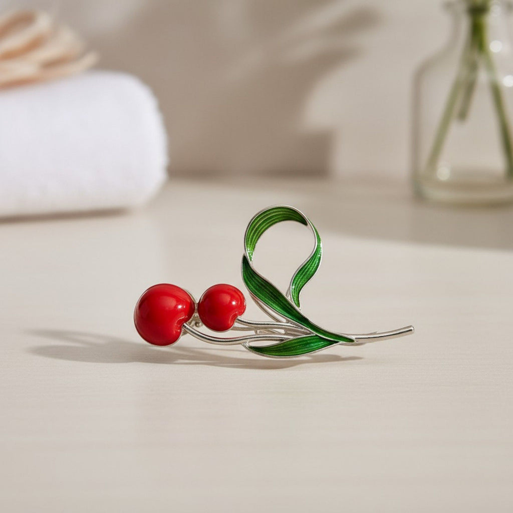 Anna-Kaci 2pcs Tulip Flower Metal Hair Claw Clip with Enamel Petal and Leaf Detailing