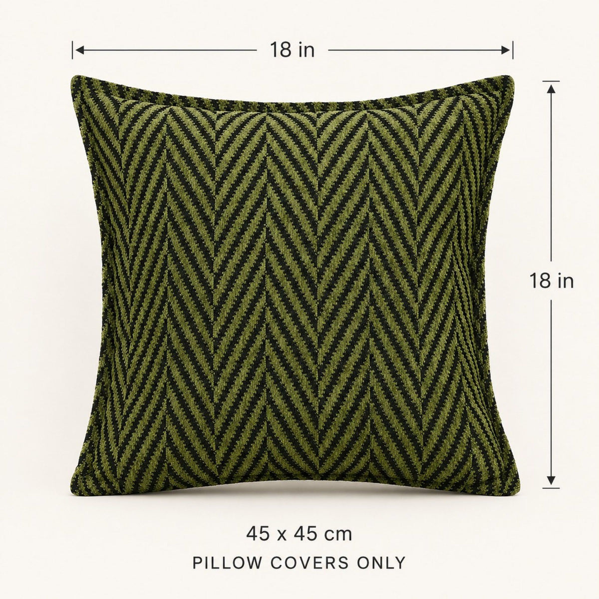 2 Pack Chevron Textured Decorative Throw Pillow Covers